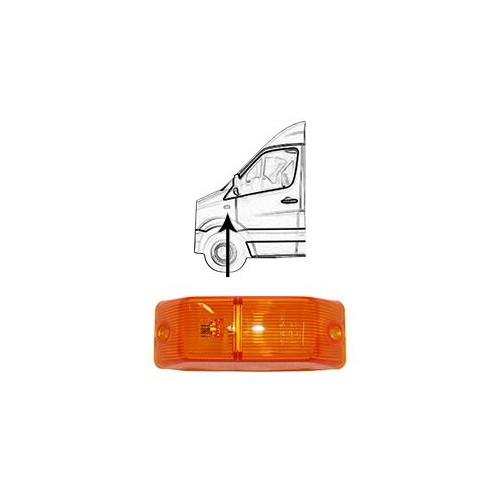 Seitenmarkierungsleuchte VAN WEZEL 5862975 f&uuml;r MERCEDES-BENZ VW, beidseitig