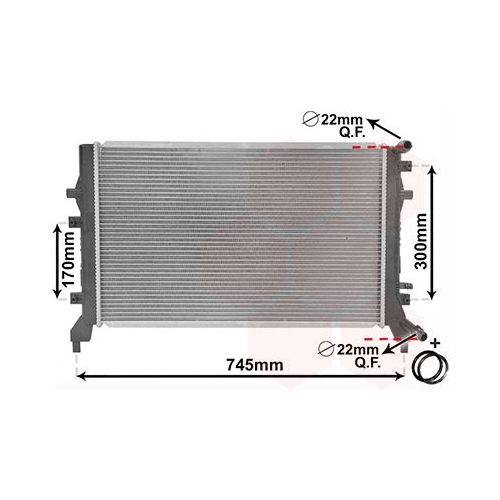 K&uuml;hler, Motork&uuml;hlung VAN WEZEL 58002295 *** IR PLUS *** f&uuml;r VW