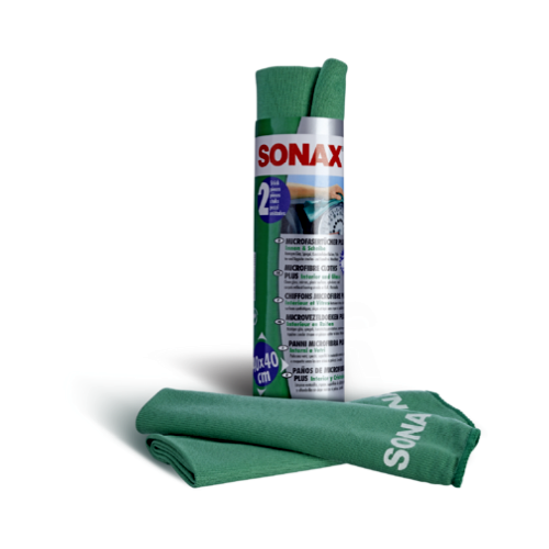 SONAX 04165410 Microfasert&uuml;cher PLUS Innen + Scheibe 1x2 St&uuml;ck