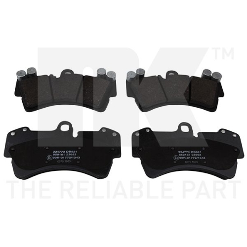 Bremsbelagsatz, Scheibenbremse NK 224772 f&uuml;r AUDI PORSCHE VW, Vorderachse