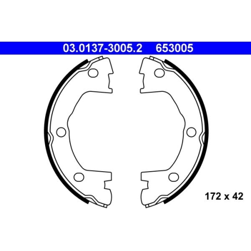 Bremsbackensatz, Feststellbremse ATE 03.0137-3005.2 f&uuml;r IVECO, Hinterachse