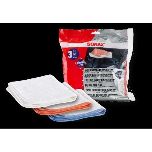SONAX 04507000 Microfasert&uuml;cher Ultrafein 1x3 St&uuml;ck