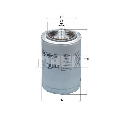 Kraftstofffilter KNECHT KC 218 f&uuml;r MAN MERCEDES-BENZ VOLVO