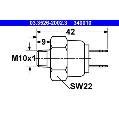 Bremslichtschalter ATE 03.3526-2002.3 f&uuml;r MERCEDES-BENZ SKODA VAG STEINBOCK