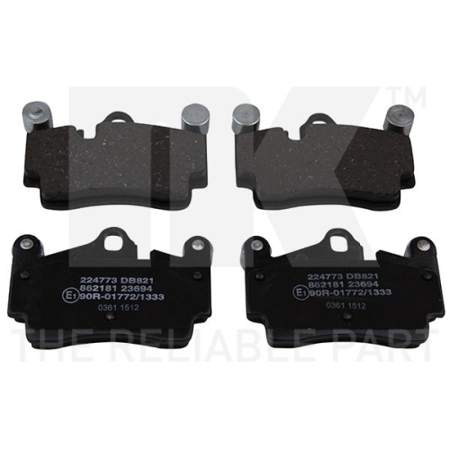 Bremsbelagsatz, Scheibenbremse NK 224773 f&uuml;r AUDI PORSCHE VW, Hinterachse