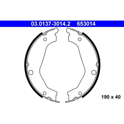 Bremsbackensatz, Feststellbremse ATE 03.0137-3014.2 f&uuml;r HYUNDAI KIA, Hinterachse