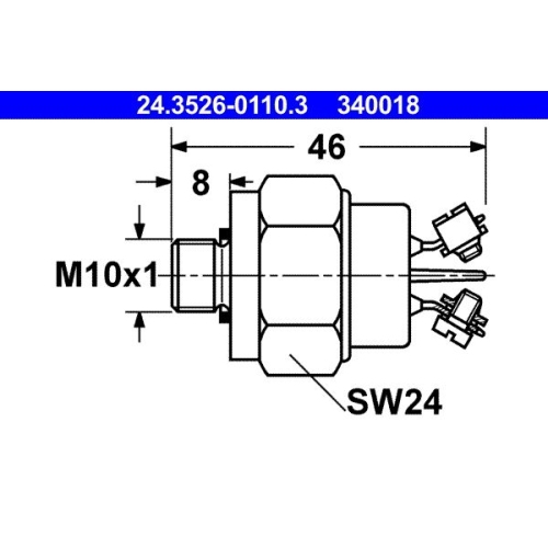 Bremslichtschalter ATE 24.3526-0110.3 f&uuml;r BUESSING HANOMAG IVECO MAGIRUS-DEUTZ