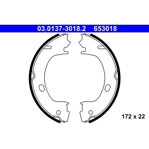 Bremsbackensatz, Feststellbremse ATE 03.0137-3018.2 f&uuml;r CHRYSLER
