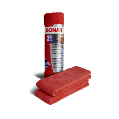 SONAX 04162410 Microfasert&uuml;cher Au&szlig;en Lackpflegeprofi 2x
