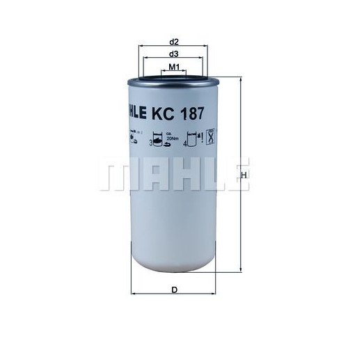 Kraftstofffilter KNECHT KC 187 f&uuml;r IVECO