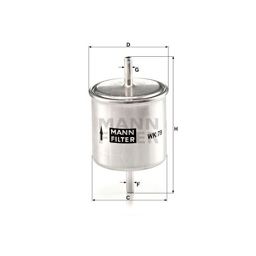 Kraftstofffilter MANN-FILTER WK 79 f&uuml;r FORD MAZDA