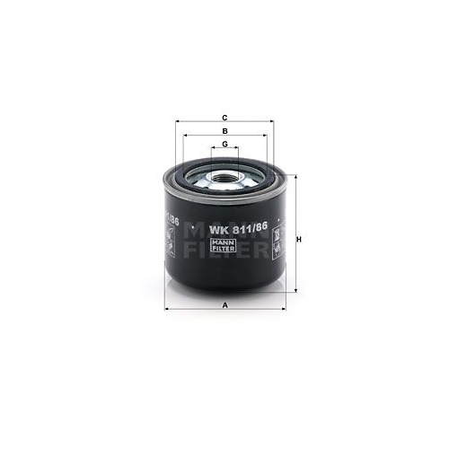 Kraftstofffilter MANN-FILTER WK 811/86 f&uuml;r DAIHATSU GMC ISUZU MAZDA TOYOTA VOLVO