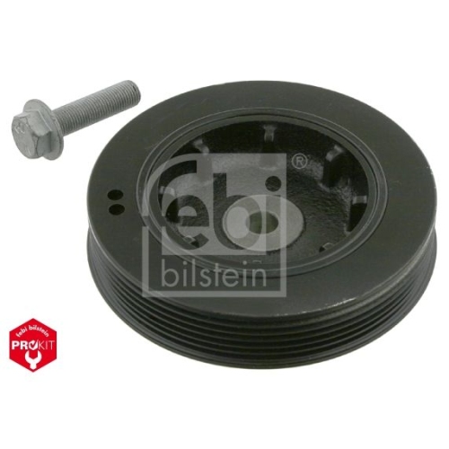 Febi Bilstein 33701 Riemenscheibe (entkoppelt) f&uuml;r Kurbelwelle, mit Schraube , 1 St&uuml;ck