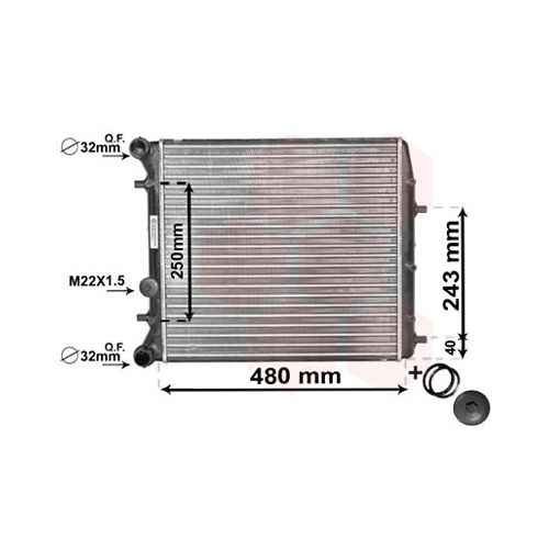 K&uuml;hler, Motork&uuml;hlung VAN WEZEL 76002005 *** IR PLUS *** f&uuml;r SKODA
