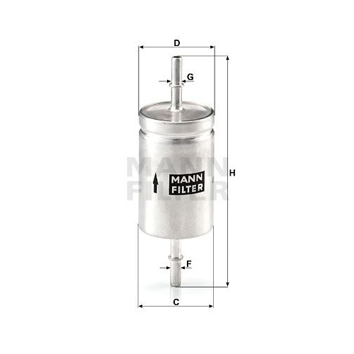 Kraftstofffilter MANN-FILTER WK 512 f&uuml;r CITRO&Euml;N FIAT JAGUAR LADA OPEL PEUGEOT