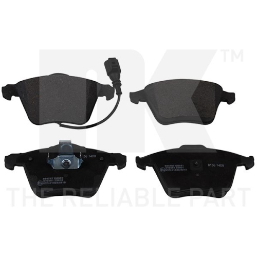 Bremsbelagsatz, Scheibenbremse NK 224787 f&uuml;r AUDI SEAT VW, Vorderachse
