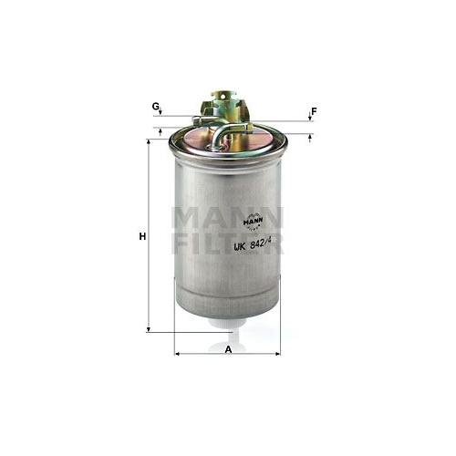 Kraftstofffilter MANN-FILTER WK 842/4 f&uuml;r VAG HITACHI