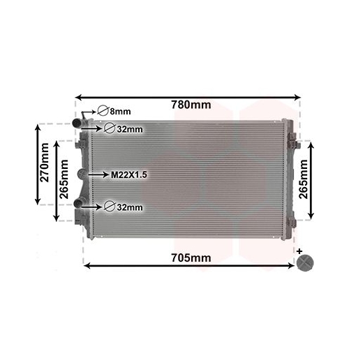 K&uuml;hler, Motork&uuml;hlung VAN WEZEL 76002021 *** IR PLUS *** f&uuml;r SKODA VAG