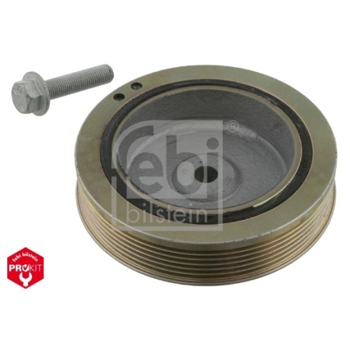 Febi Bilstein 33708 Riemenscheibe (entkoppelt) f&uuml;r Kurbelwelle, mit Schraube , 1 St&uuml;ck
