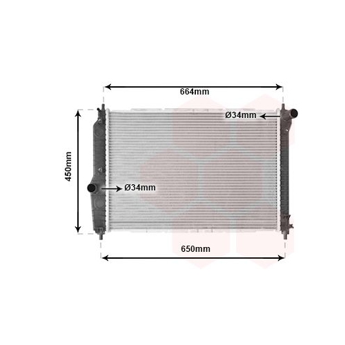 K&uuml;hler, Motork&uuml;hlung VAN WEZEL 81002067 f&uuml;r DAEWOO
