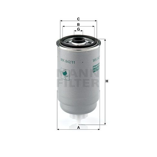 Kraftstofffilter MANN-FILTER WK 842/11 f&uuml;r FORD VAG