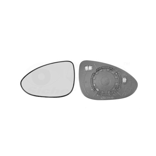 Spiegelglas, Au&szlig;enspiegel VAN WEZEL 0817837 * HAGUS * f&uuml;r CHEVROLET, links
