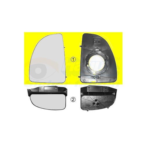 Spiegelglas, Au&szlig;enspiegel VAN WEZEL 1747832 * HAGUS * f&uuml;r FIAT, rechts