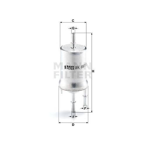 Kraftstofffilter MANN-FILTER WK 69/1 f&uuml;r VAG