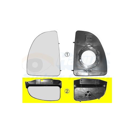 Spiegelglas, Au&szlig;enspiegel VAN WEZEL 1747834 * HAGUS * f&uuml;r FIAT / LANCIA, rechts