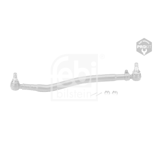 Febi Bilstein 11649 Lenkstange mit Kronenmuttern und Splinten, vom Lenkgetriebe zur 1. Vorderachse , 1 St&uuml;ck