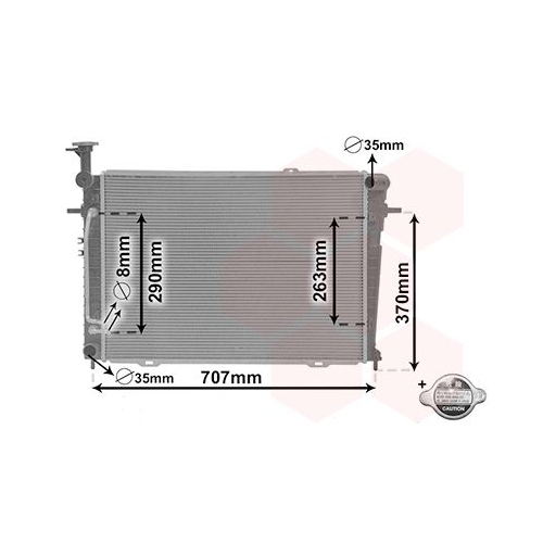 K&uuml;hler, Motork&uuml;hlung VAN WEZEL 82002130 f&uuml;r HYUNDAI