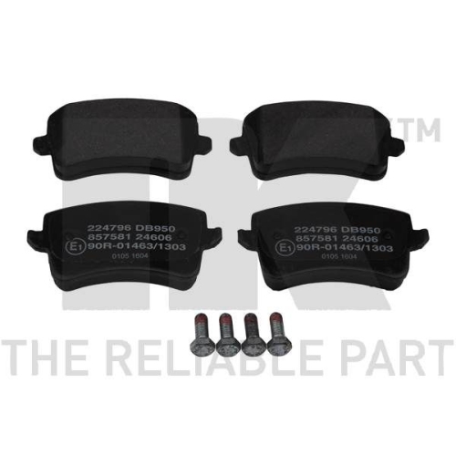 Bremsbelagsatz, Scheibenbremse NK 224796 f&uuml;r AUDI VW, Hinterachse