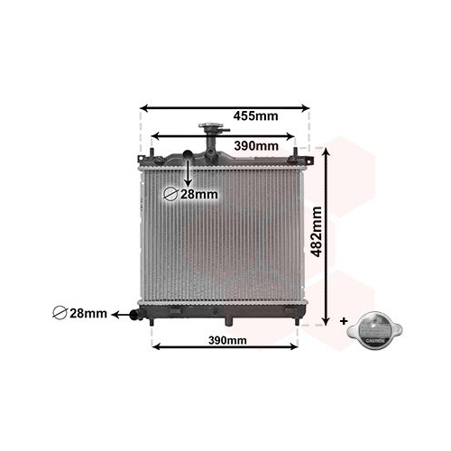 K&uuml;hler, Motork&uuml;hlung VAN WEZEL 82002291 *** IR PLUS *** f&uuml;r HYUNDAI