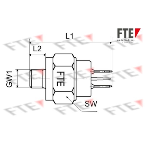 Bremslichtschalter FTE H00006 f&uuml;r IVECO K&Auml;SSBOHRER VW CASE IH O & K STEINBOCK