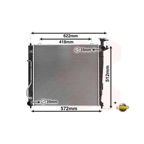 K&uuml;hler, Motork&uuml;hlung VAN WEZEL 83012703 *** IR PLUS *** f&uuml;r KIA