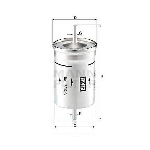 Kraftstofffilter MANN-FILTER WK 730/1 f&uuml;r VAG