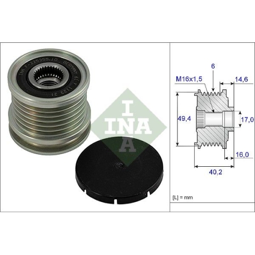 Generatorfreilauf INA 535 0001 10 f&uuml;r FORD SEAT VW