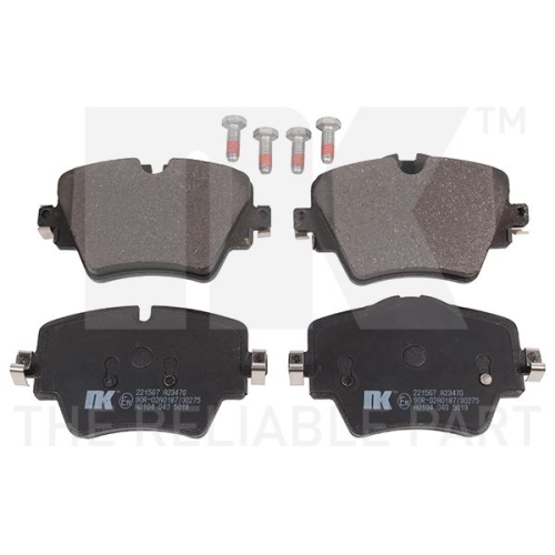 Bremsbelagsatz, Scheibenbremse NK 221567 f&uuml;r BMW MINI, Vorderachse