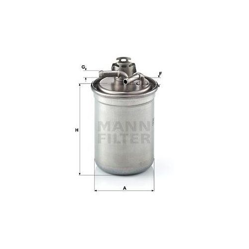 Kraftstofffilter MANN-FILTER WK 823/3 x f&uuml;r VAG, f&uuml;r Fahrzeuge mit Klimaanlage