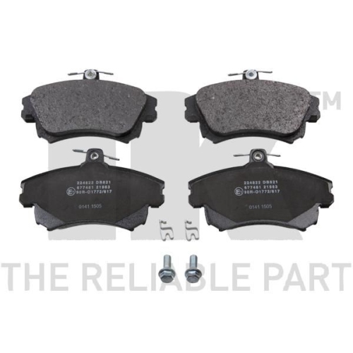 Bremsbelagsatz, Scheibenbremse NK 224822 f&uuml;r MITSUBISHI VOLVO SMART, Vorderachse