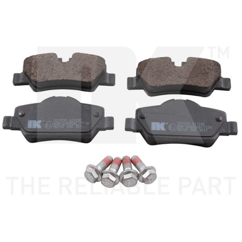 Bremsbelagsatz, Scheibenbremse NK 221570 f&uuml;r MINI, Hinterachse