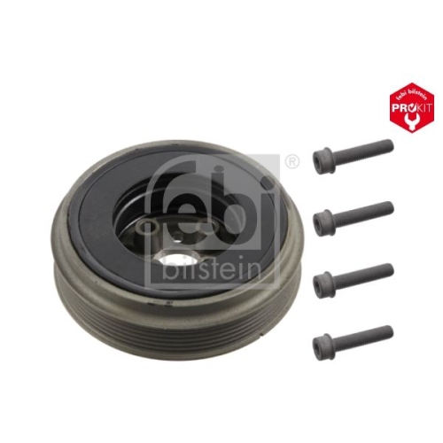 Febi Bilstein 33733 Riemenscheibe (entkoppelt) f&uuml;r Kurbelwelle, mit Schrauben , 1 St&uuml;ck