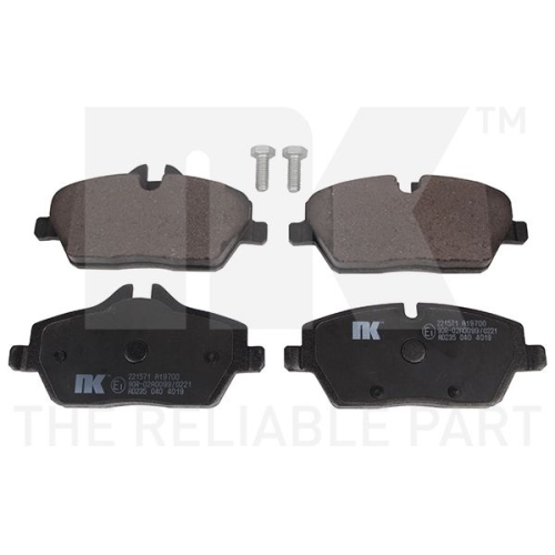 Bremsbelagsatz, Scheibenbremse NK 221571 f&uuml;r BMW MINI, Vorderachse
