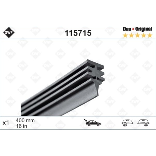 SWF Wischgummi 402mm (x1) Wischerblatt 115715