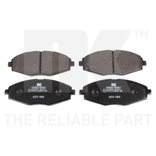 Bremsbelagsatz, Scheibenbremse NK 225004 f&uuml;r CHEVROLET DAEWOO FSO CHERY