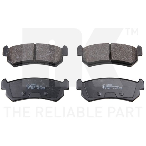 Bremsbelagsatz, Scheibenbremse NK 225009 f&uuml;r SUZUKI CHEVROLET DAEWOO