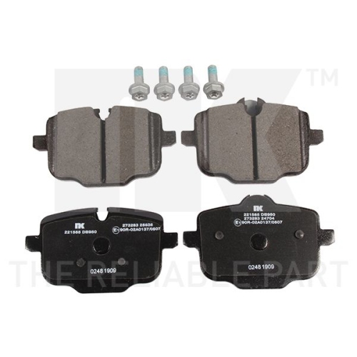Bremsbelagsatz, Scheibenbremse NK 221585 f&uuml;r BMW, Hinterachse