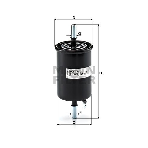 Kraftstofffilter MANN-FILTER WK 55/2 f&uuml;r DAEWOO