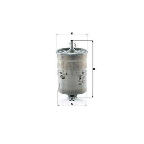Kraftstofffilter MANN-FILTER WK 818 f&uuml;r MERCEDES-BENZ