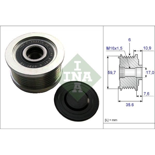 Generatorfreilauf INA 535 0046 10 f&uuml;r HYUNDAI KIA